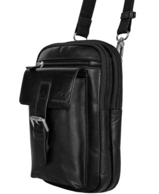Men's Leather Crossbody Organizer Bag
