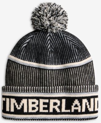 Timberland - Men's Pom  Jacquard Logo Beanie Hat
