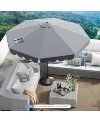 10 Feet Patio Umbrella Outdoor Market Umbrella with Crank Tilt Adjustment