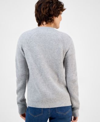 Women's 100% Cashmere Shaker-Stitch Bomber Jacket, Macy's Exclusive 