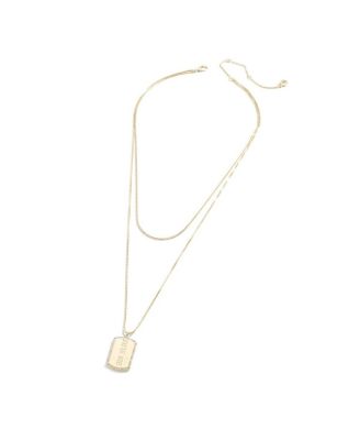 x Bauble Bar New York Giants Gold Dog Tag Necklace