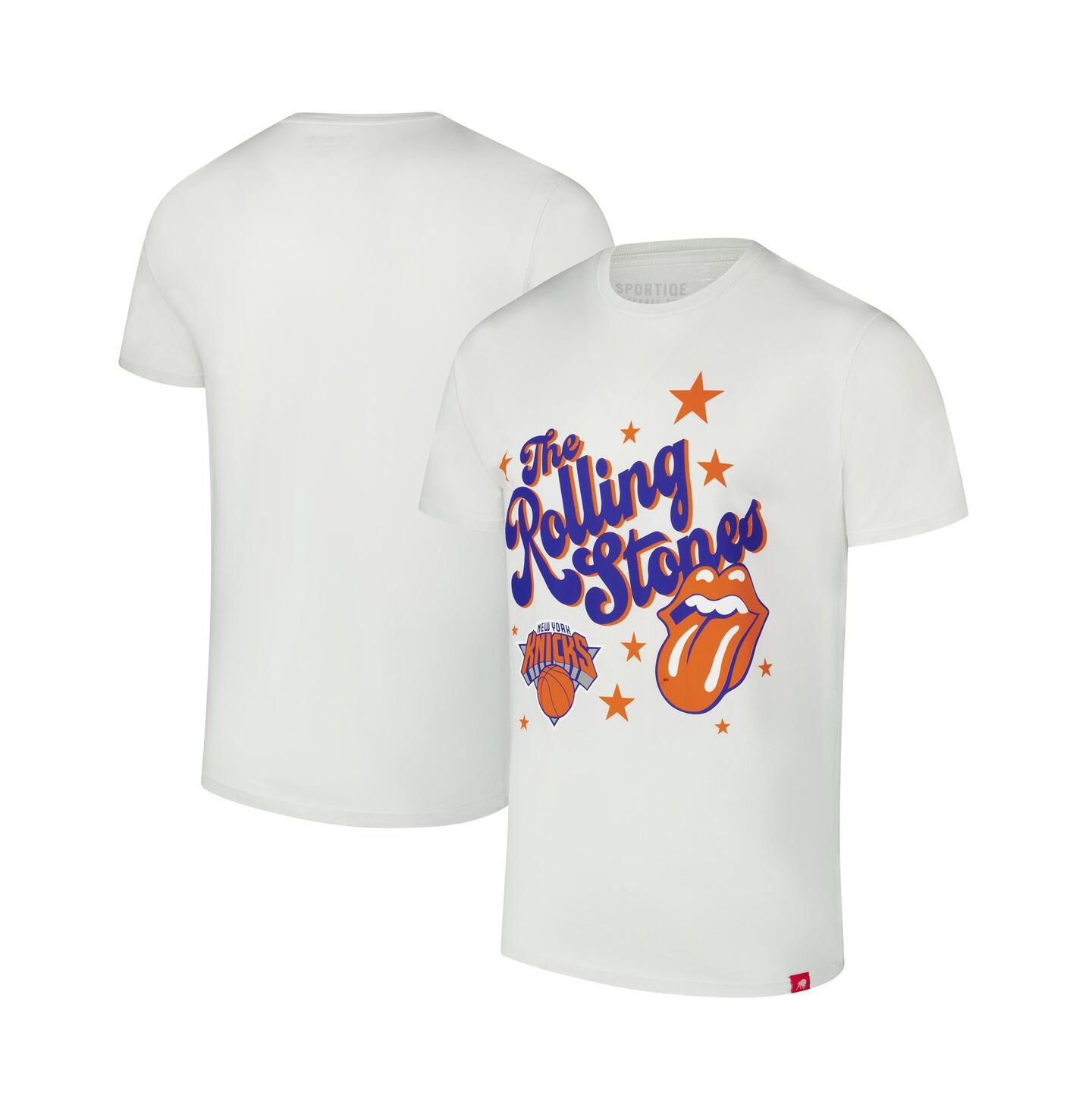 Футболка Sportiqe White Rolling Stones x New York Knicks Bingham Collab — фото 1