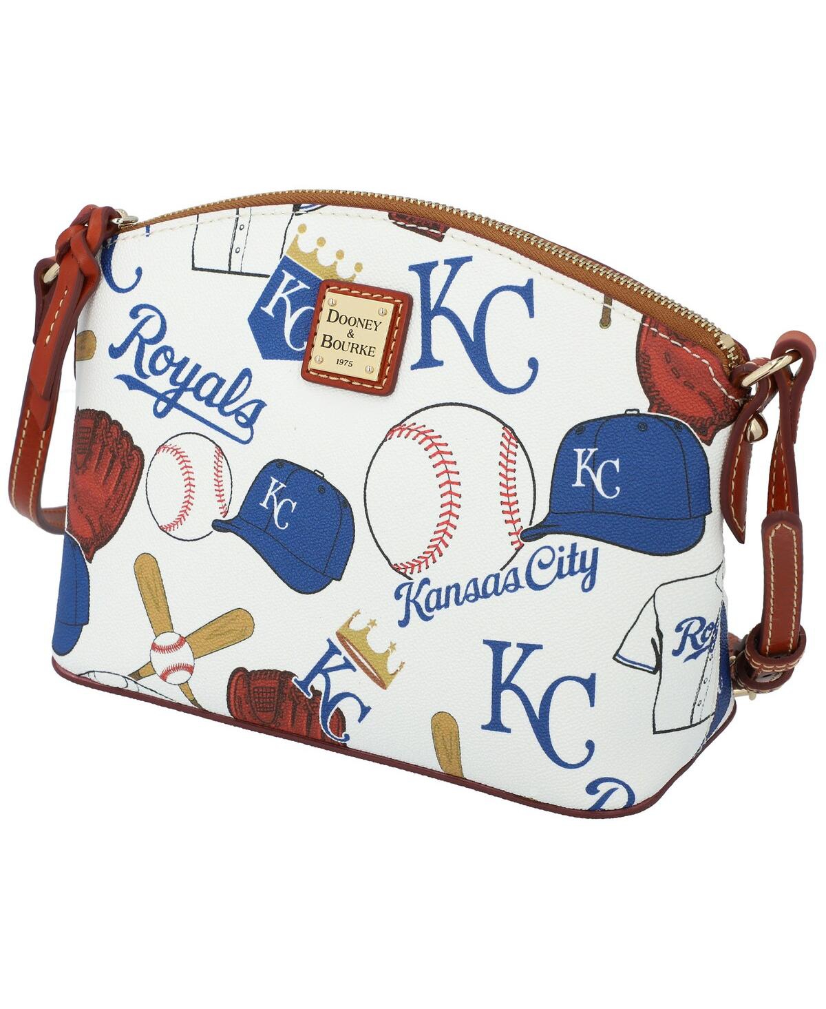 Dooney & Bourke Kansas City Royals Gameday Suki Crossbody With Medium Wristlet Handbag In White