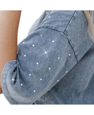 Women's Gray TCU Horned Frogs On the Ball Oversized T-Shirt