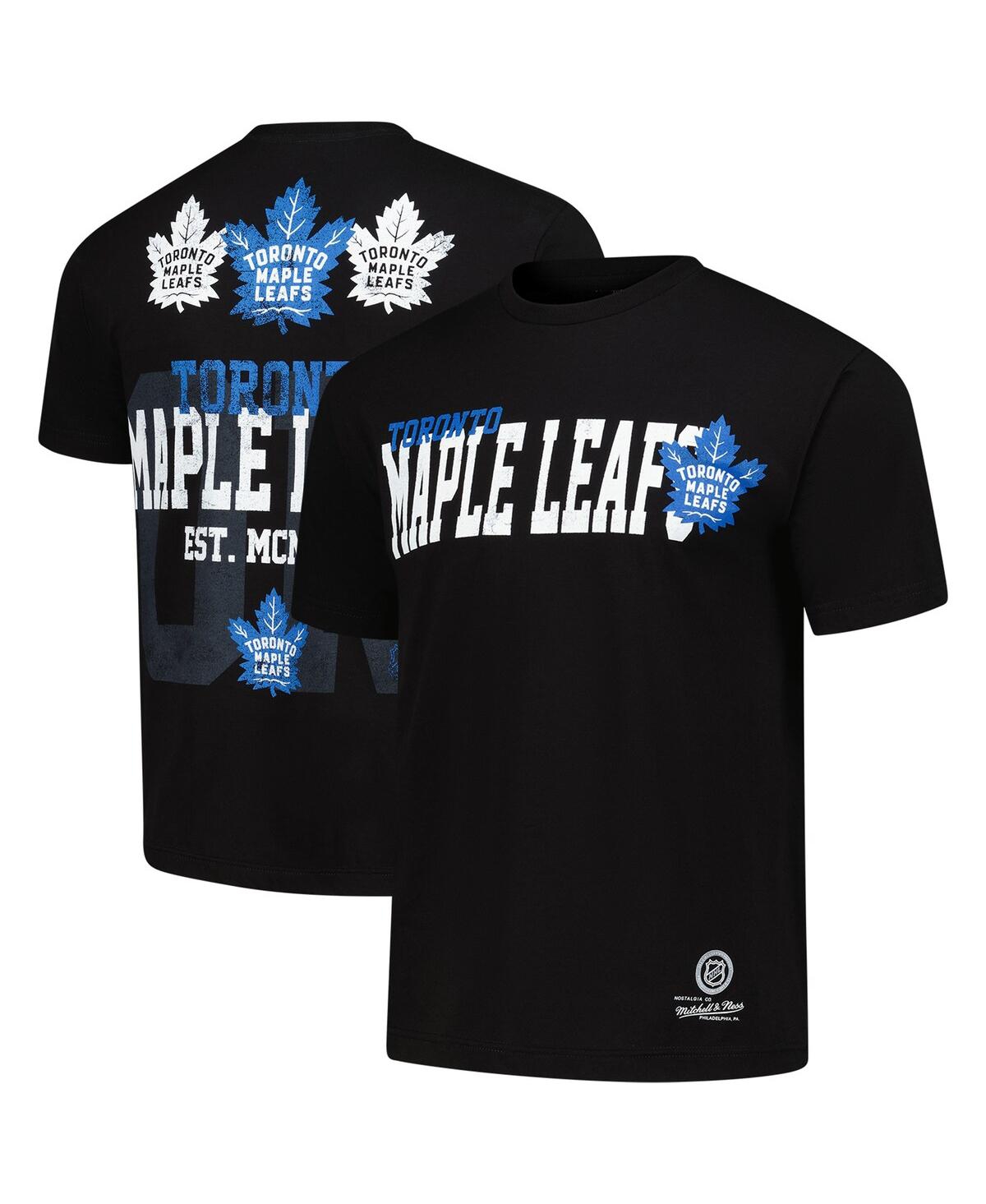 Mitchell & Ness Men's Black Toronto Maple Leaf's Home T-shirt In Black
