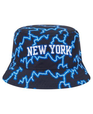 Men's Black/Light Blue New York Knicks Summer Sun and Storm Reversible Bucket Hat