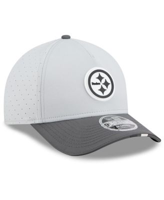 Men's Gray/Graphite Pittsburgh Steelers 2025 NFL Training Camp A-Frame 9FORTY Adjustable Hat
