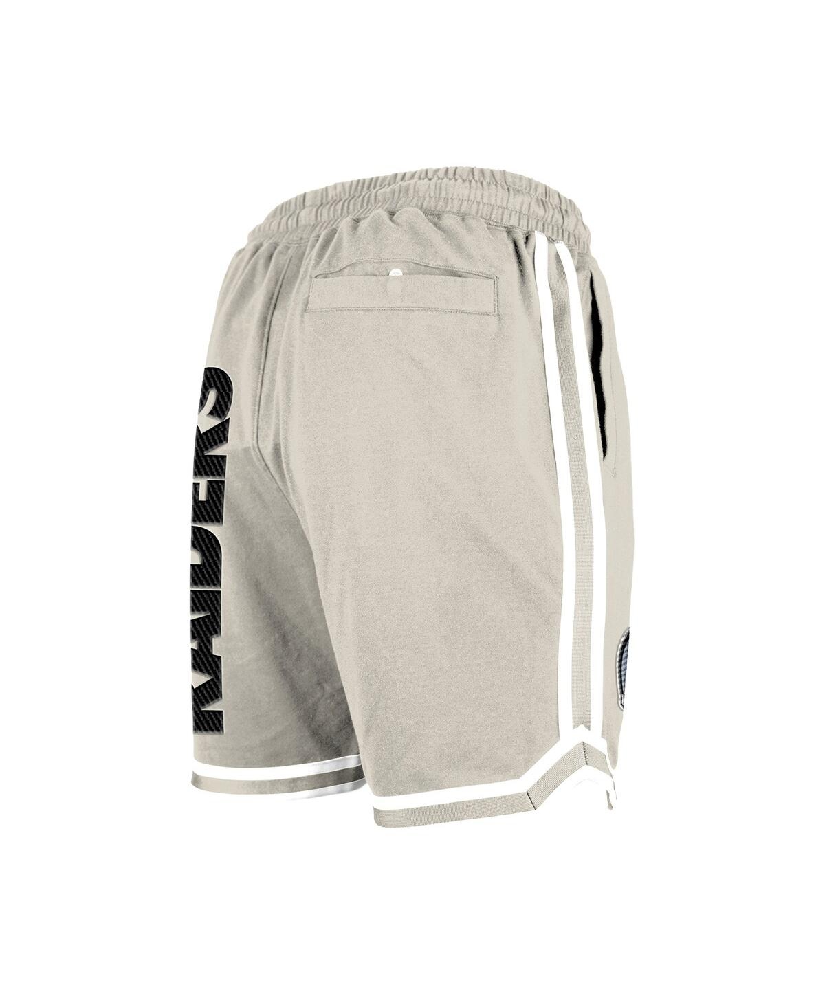 New Era Men's Light Beige Las Vegas Raiders Stone Multi Patch Shorts In Neutral