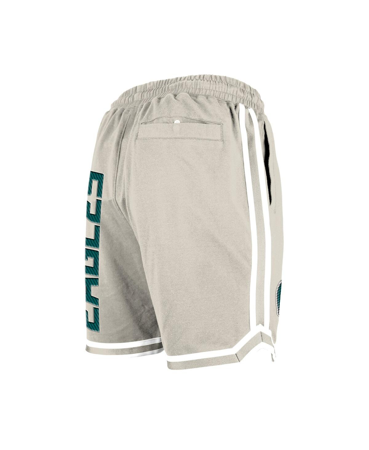 New Era Men's Light Beige Philadelphia Eagles Stone Multi Patch Shorts In Gray