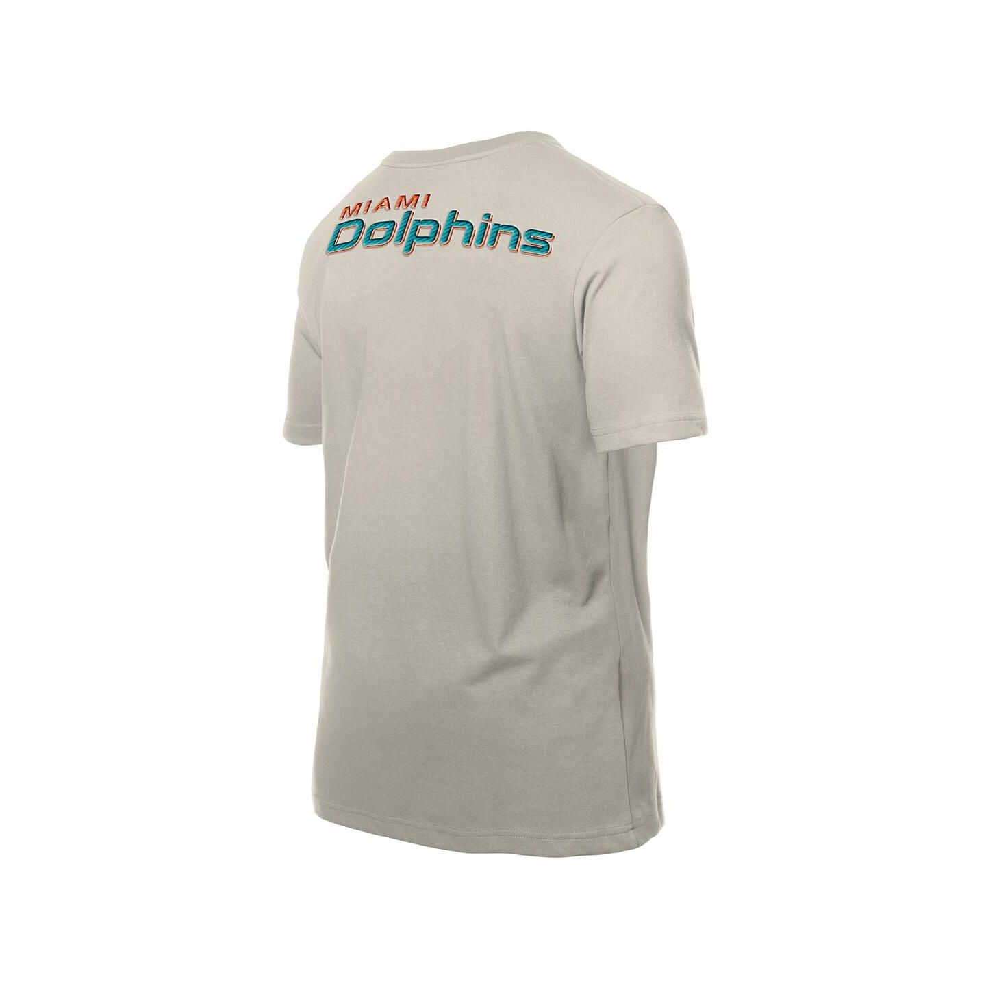 Мужская футболка New Era Light Beige Miami Dolphins Multi Patch — фото 4