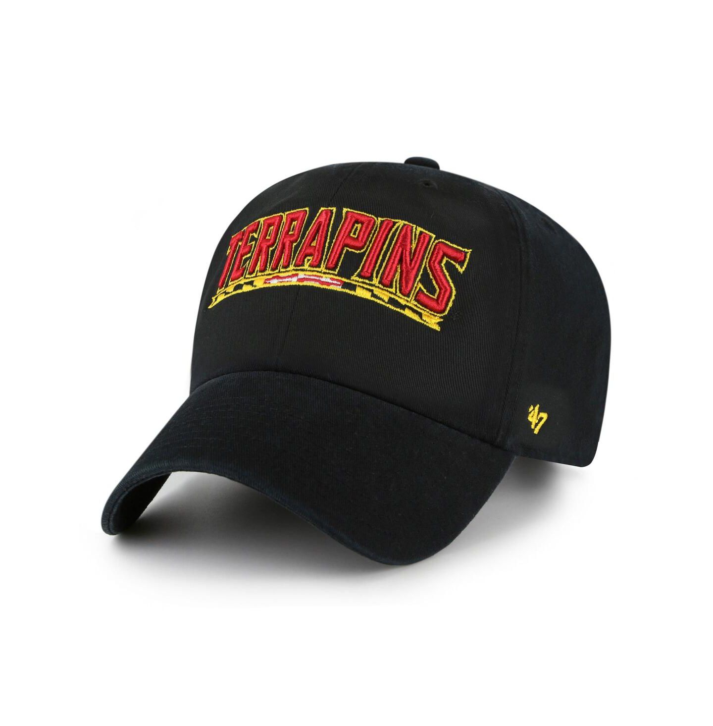Мужская кепка '47 Brand Black Maryland Terrapins Clean Up Adjustable Hat — фото 1