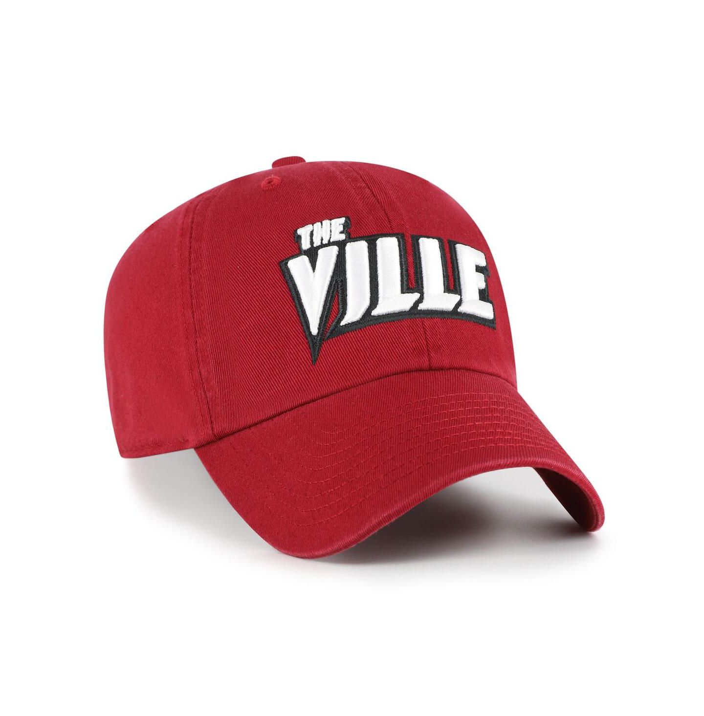 Мужская кепка '47 Brand Red Louisville Cardinals Clean Up Adjustable Hat — фото 3