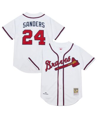 Mitchell & Ness - Men's Deion Sanders White Atlanta Braves Cooperstown Collection 1992 Authentic Jersey