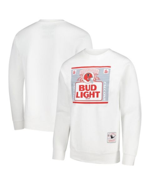 Мужская толстовка Mitchell & Ness x Bud Light White Atlanta Falcons The Crest Pullover