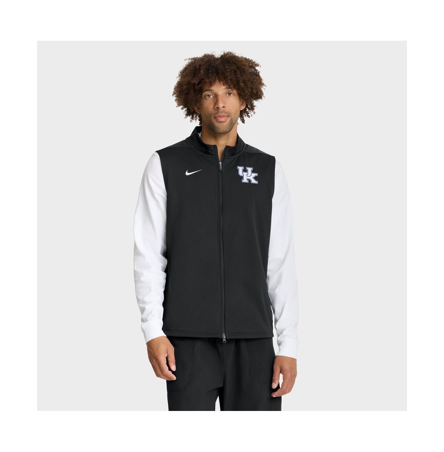 Мужской жилет Nike Black Kentucky Wildcats Primetime Victory Performance Full-Zip Vest — фото 1