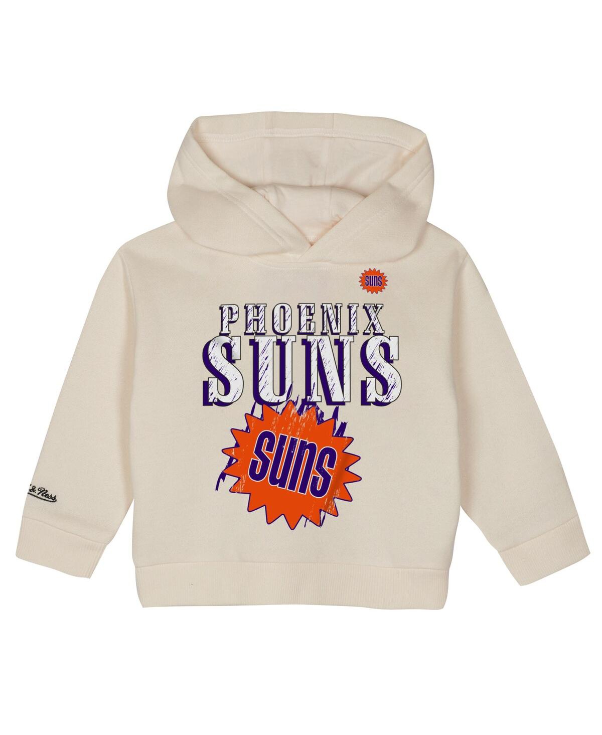 Mitchell & Ness Toddler 2-piece Cream Phoenix Suns Hang Time Oversized Pullover Hoodie And Pants Set In Neutral
