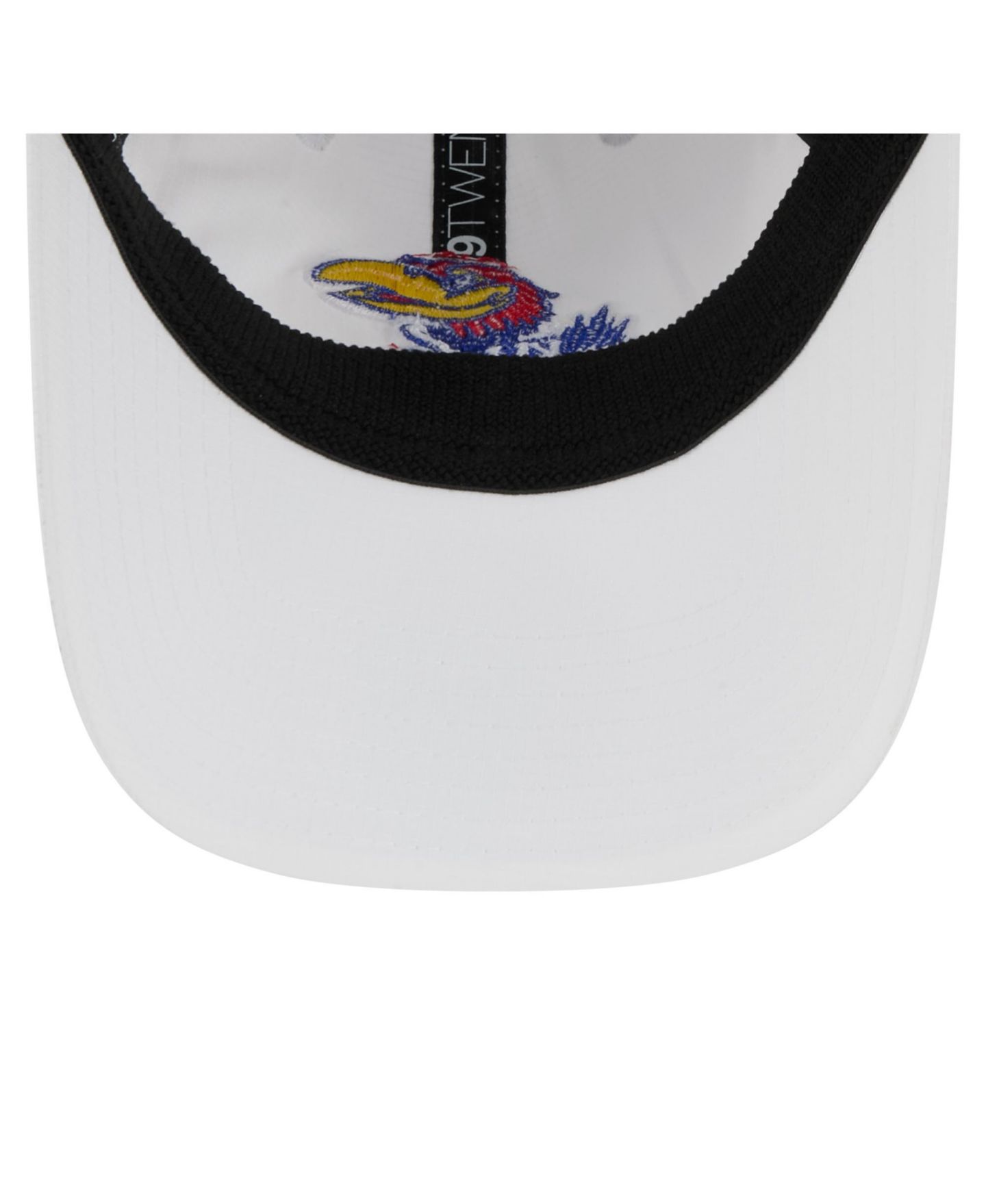 Мужская кепка New Era White Kansas Jayhawks Active Ripstop 9TWENTY Adjustable Hat — фото 2