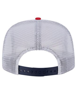 Men's Red/Navy New England Patriots Throwback Dye Golfer Snapback Hat