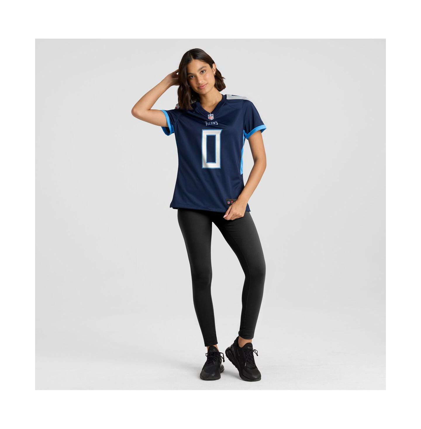 Женский топ Nike Calvin Ridley Navy Tennessee Titans Game Player Jersey — фото 2
