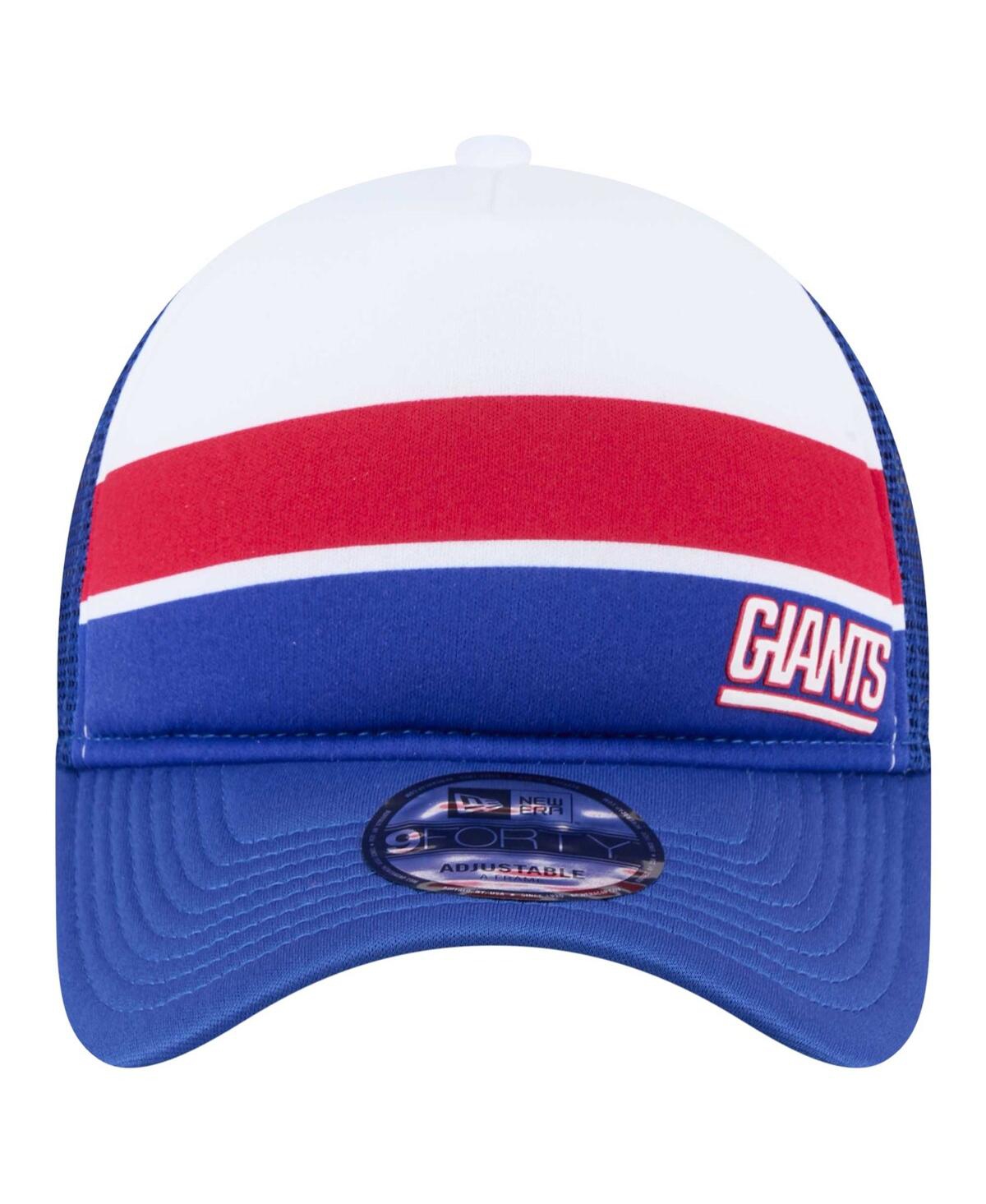 New Era Big Boys And Girls Royal New York Giants Sport Night Color Block 9forty A-frame Trucker Adjustable H In Blue