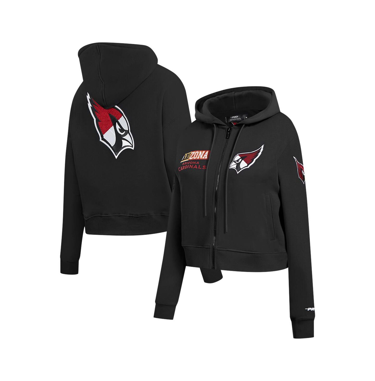 Женское худи Pro Standard Black Arizona Cardinals Split Logo Full-Zip — фото 1