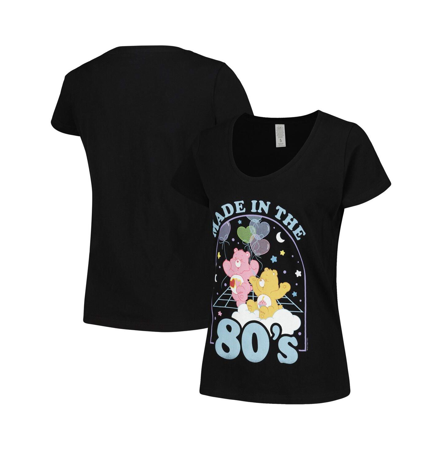 Женская футболка Mad Engine Black Care Bears Made in the '80s Scoop Neck — фото 1