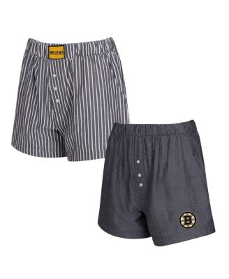 Concepts Sport - Women's 2-Pack Sport Charcoal Boston Bruins Boxer Shorts Set
