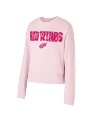 Women's Pink Detroit Red Wings Tonal Pullover Tri-Blend Sweatshirt