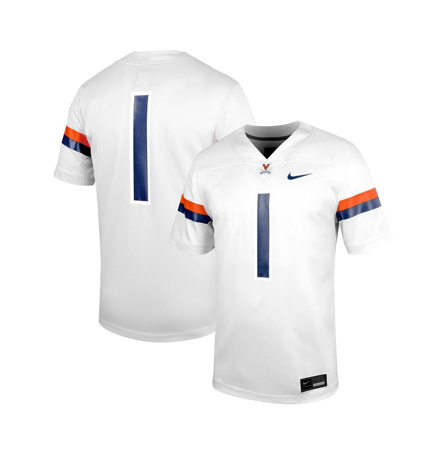 Мужской топ Nike 1 White Virginia Cavaliers Untouchable Football Jersey — фото 1