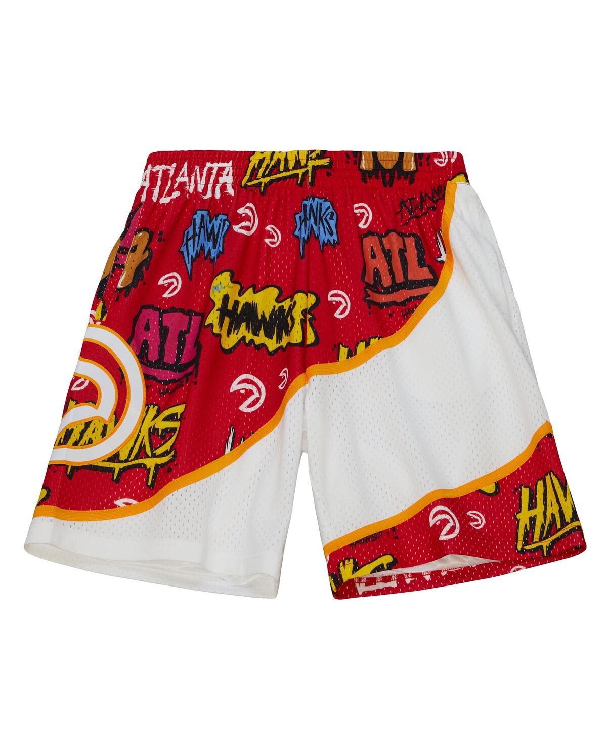 Mitchell & Ness Men's Red Atlanta Hawks 1998-99 Hardwood Classics Slap Sticker Swingman Shorts In Red