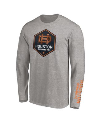 Men's Heather Gray Houston Dynamo Long Sleeve T-Shirt