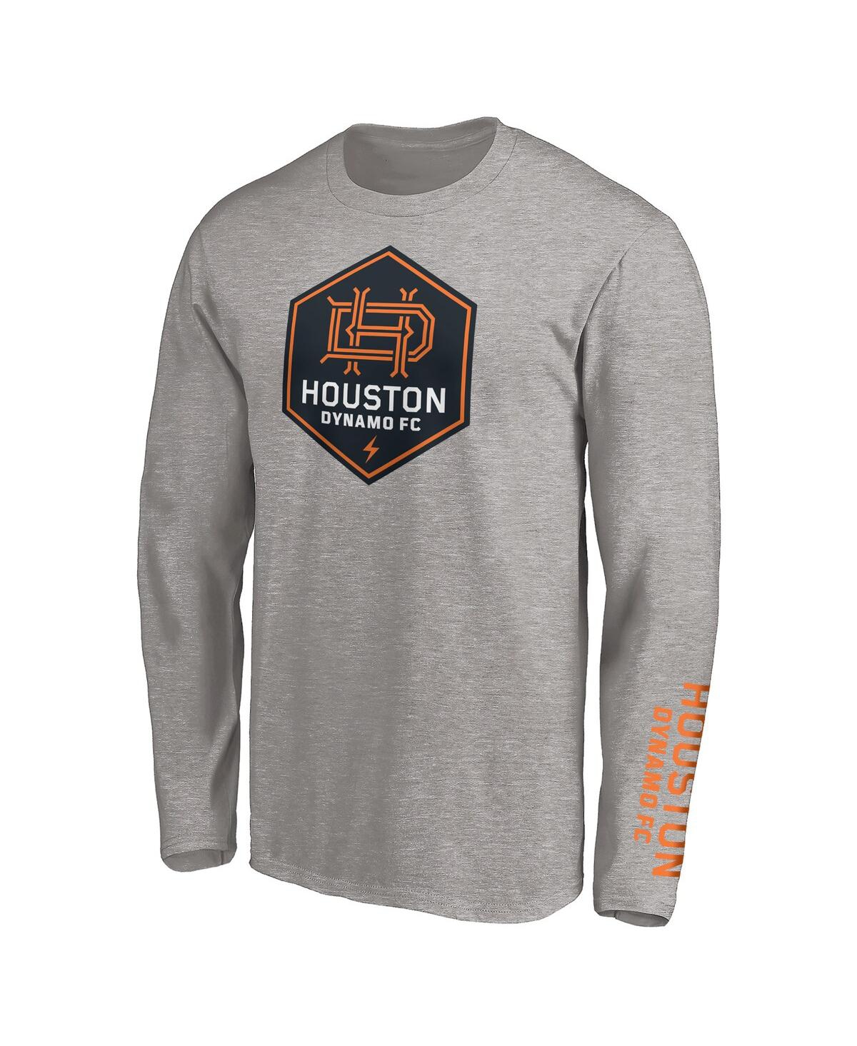 Fanatics Men's Heather Gray Houston Dynamo Long Sleeve T-shirt In Gray