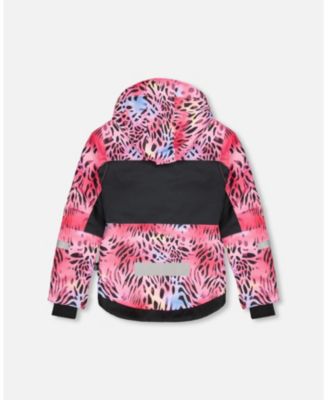 Big Girls Two-Piece Teknik Snowsuit Multicolor Leopard and Zebra