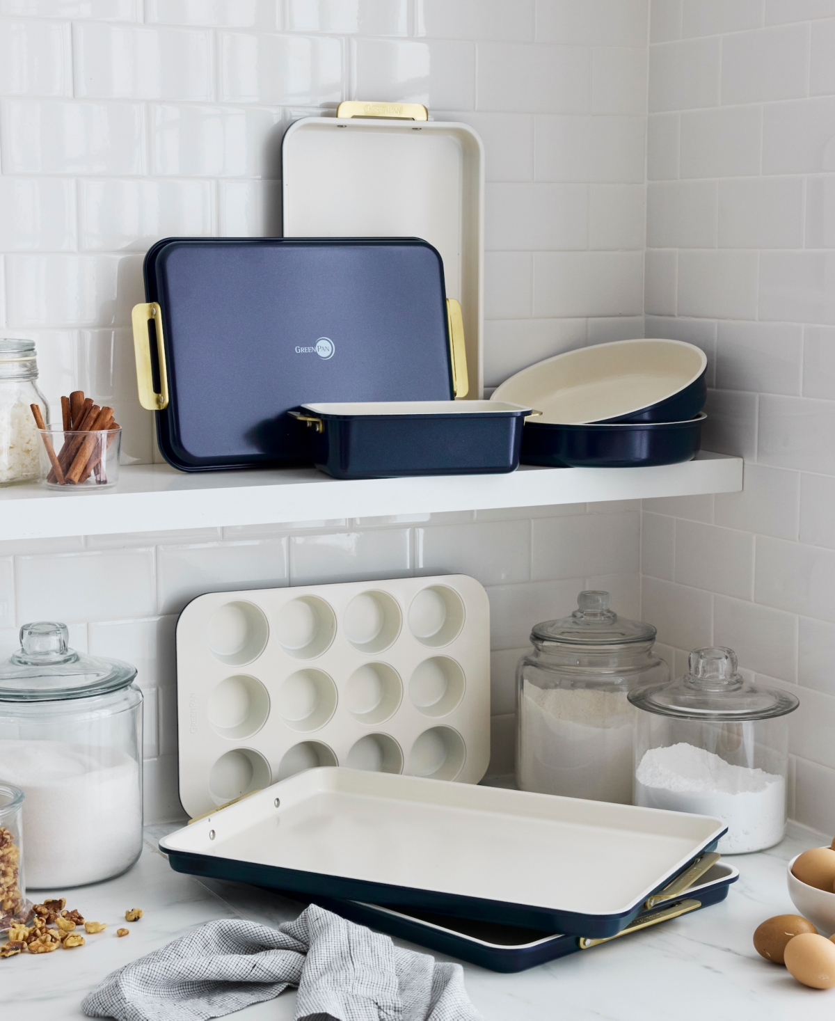 Greenpan Reserve Healthy Ceramic Nonstick 7-pc. Bakeware Set In Blue
