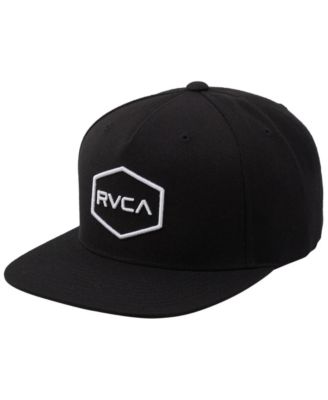 RVCA - Men's Black Commonwealth Snapback Hat