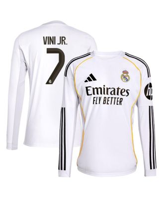 adidas - Men's Vini Jr. White Real Madrid 2025/26 Home Replica Jersey