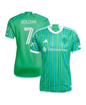 adidas - Men's Cristian Roldan Green Seattle Sounders FC 2024 The Anniversary Kit Authentic Player Jersey