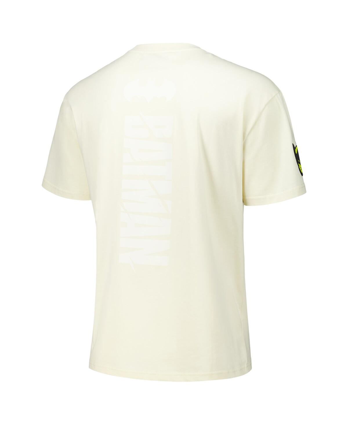 Freeze Max Men's Cream Batman Comics Batmobile Loose Fit T-shirt In White