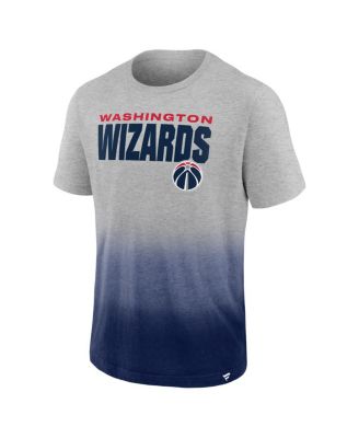 Men's Heathered Gray/Navy Washington Wizards Board Crasher Dip-Dye T-Shirt