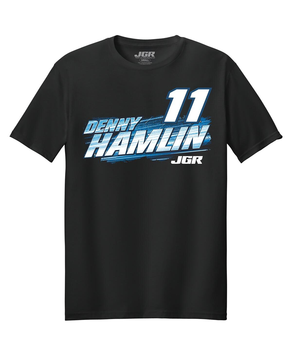 Joe Gibbs Racing Team Collection Men's Black Denny Hamlin Progressive Car T-shirt In Black