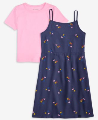 Epic Threads - Girls 5-20 2-Pc. Ditsy Star-Print Dress & T-Shirt Set