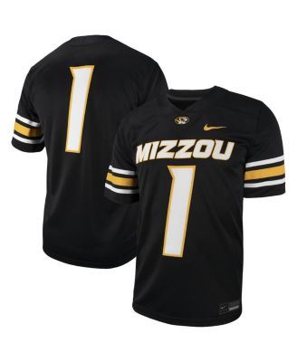 Nike - Men's 1 Black Missouri Tigers Untouchable Football Replica Jersey