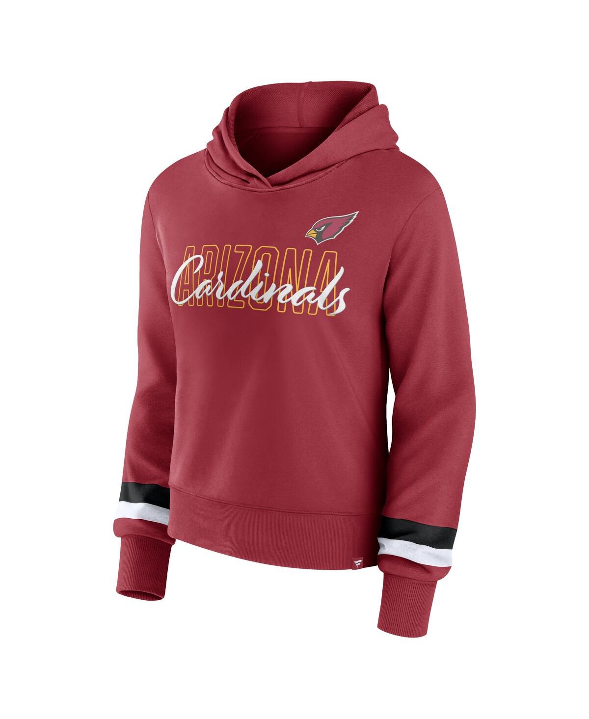 Fanatics Women's Cardinal Arizona Cardinals Over Under Pullover Hoodie In Red