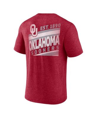 Men's Heather Crimson Oklahoma Sooners Ideal Faded Tri-Blend T-Shirt