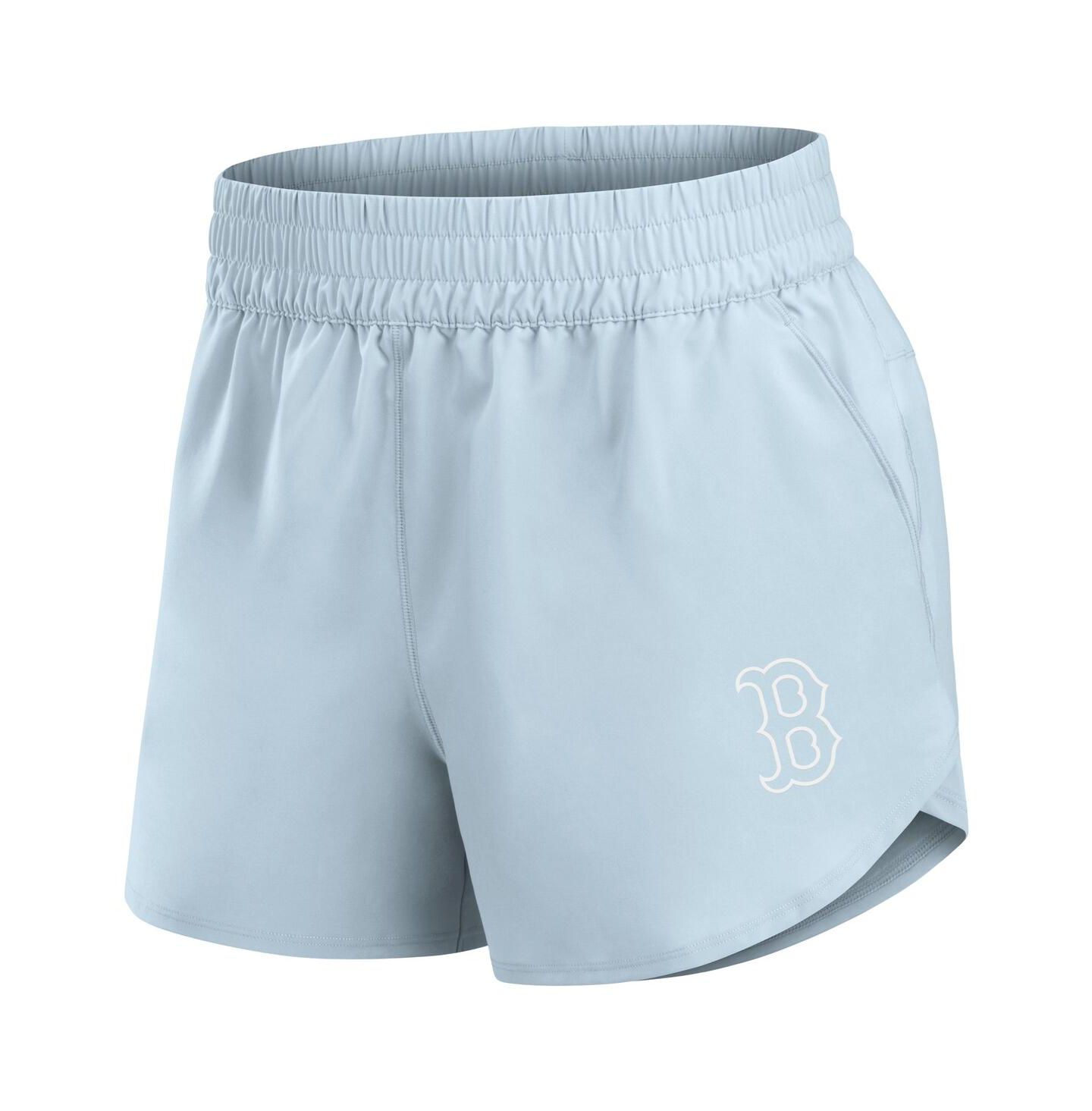 Женские шорты Fanatics Light Blue Boston Red Sox Studio Woven Vibe — фото 2