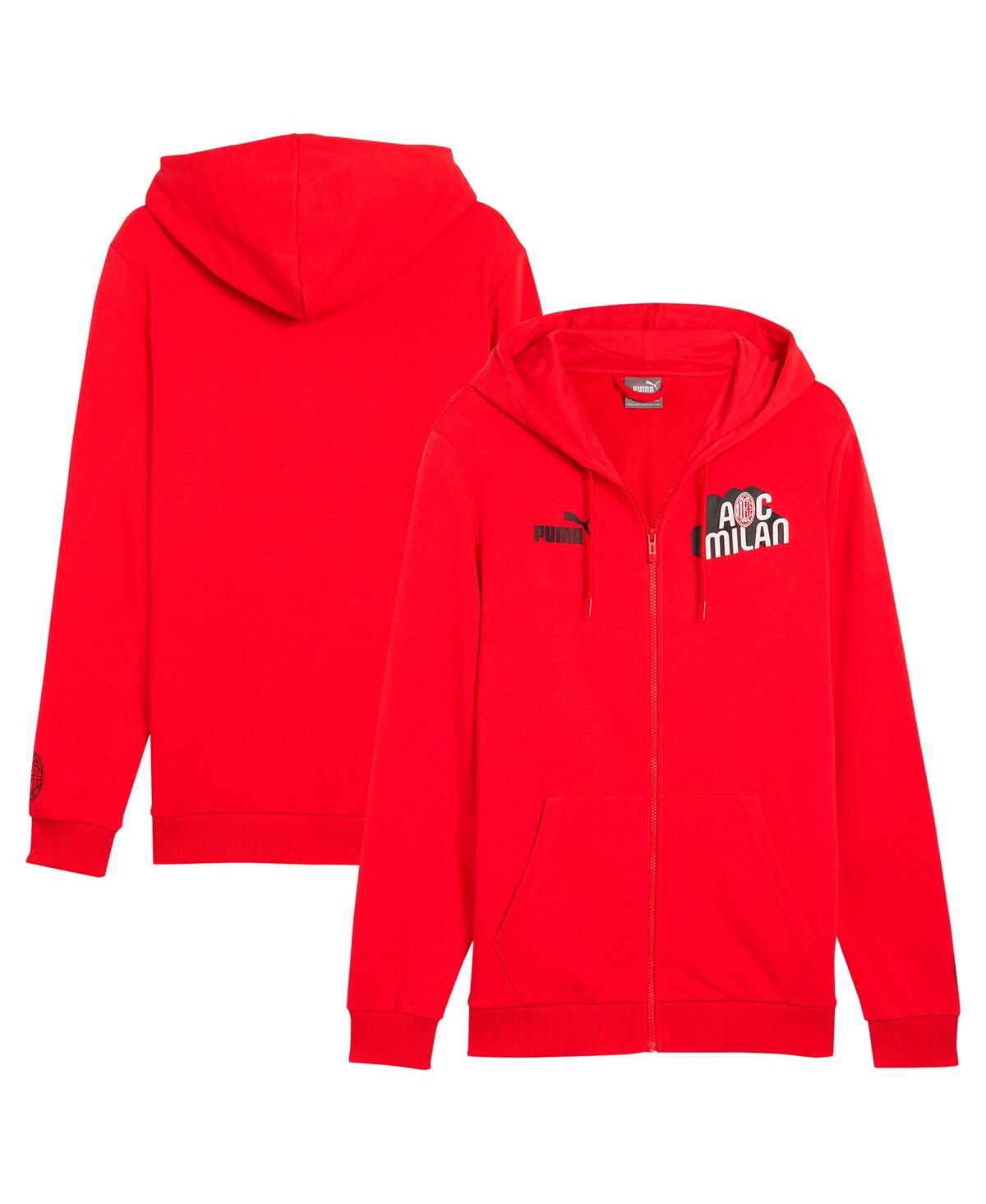 Мужская красная куртка AC Milan Ftbl Culture с капюшоном на молнии
