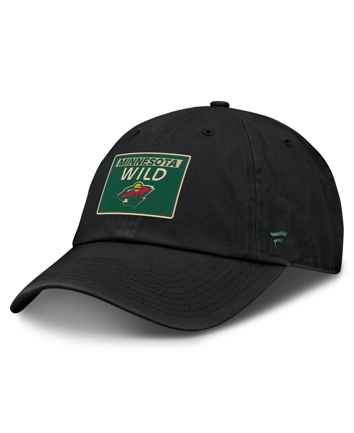 Fanatics Men's Black Minnesota Wild Authentic Pro Prime Adjustable Hat In Black