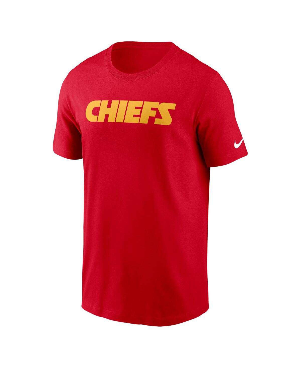 Nike Red Kansas City Chiefs Primetime Wordmark Essential T-shirt In Red