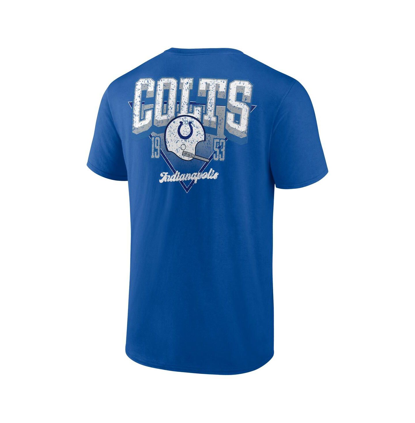 Мужская футболка Fanatics Royal Indianapolis Colts Never Over — фото 3