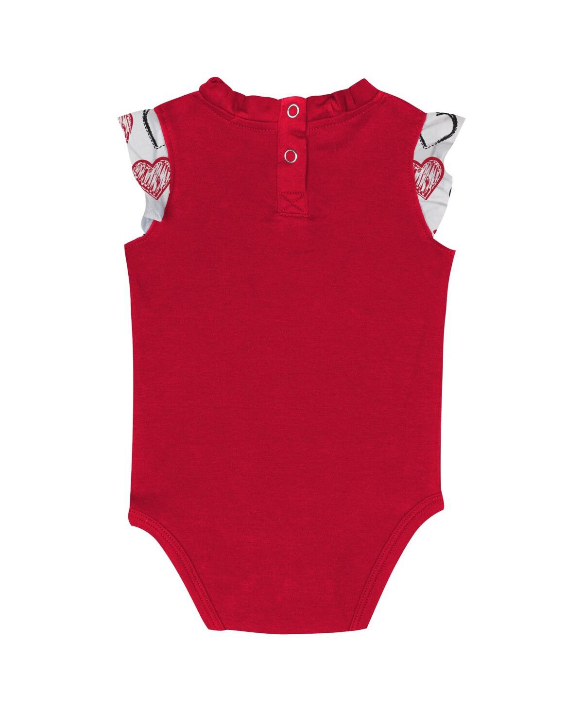 Outerstuff Baby Boys And Girls 2-piece Atlanta Falcons Happy Hearts Bodysuit Set In Red